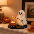 Halloween Campfire Tealight Holder Multi-Purpose Resin Candle Holder Figurine Reusable Craft Figurine Ornaments Gift For Friend