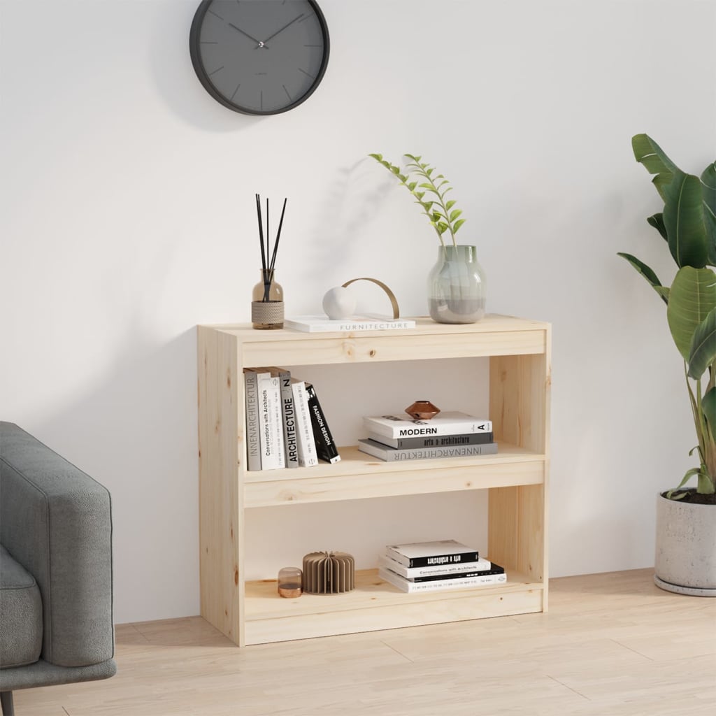 NNEVL Book Cabinet/Room Divider 80x30x71.5 cm Solid Wood Pine-2