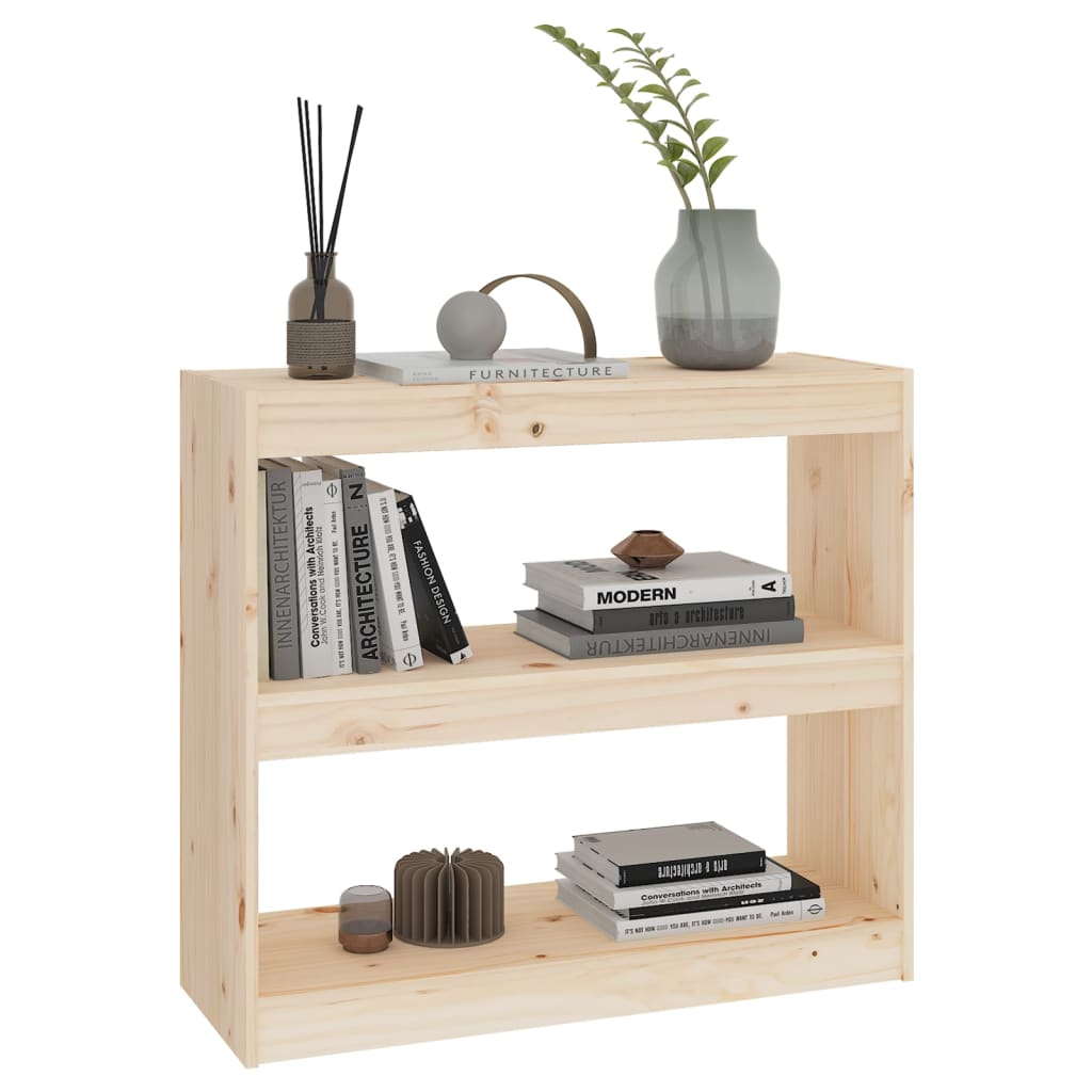 NNEVL Book Cabinet/Room Divider 80x30x71.5 cm Solid Wood Pine-3