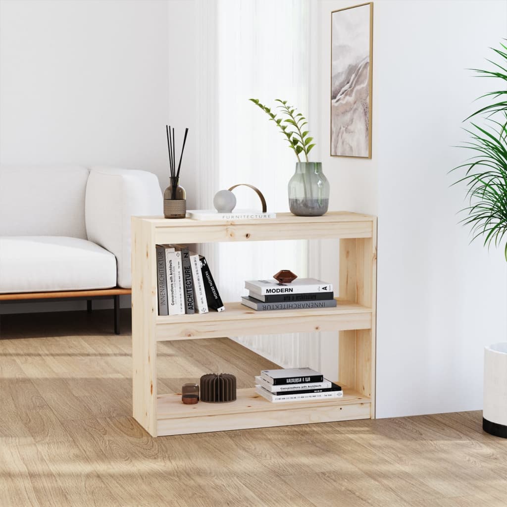 NNEVL Book Cabinet/Room Divider 80x30x71.5 cm Solid Wood Pine-0